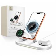 Încărcător Tech-Protect A51 ArcticBoost 3-în-1 MagSafe cu răcire activă - 25W Qi 2.2 - Alb