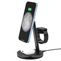 Stand Încărcare Wireless Magnetică Tech-Protect A9 3-În-1 - Negru