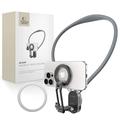 Suport pentru gât Tech-Protect AC200 MagSafe FPV cu cap rotativ 360, adaptor pentru cameră - Gri creion