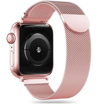 Curea Milanese Apple Watch Series 9/8/SE (2022)/7/SE/6/5/4/3/2/1 - Tech-Protect - Auriu Roze