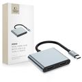 Tech-Protect HB08 4-în-1 USB-C Hub multiport - 2x HDMI, 2x USB-A, USB-C
