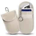 Tech-Protect KLR100 Husă pentru chei de mașină cu blocare RFID cu suport de card - Caffe latte