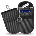 Tech-Protect KLR100 Husă pentru chei de mașină cu blocare RFID z uchwytem na kartę - Carbon Fiber - Negru