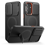 Husă Samsung Galaxy A57 Tech-Protect Kevlar Aura - compatibilă cu MagSafe - Negru / Portocaliu