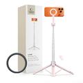 Trepied pentru selfie stick Tech-Protect L10S MagSafe cu telecomandă Bluetooth - Roz / Gri