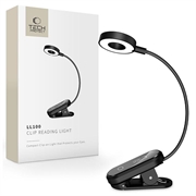 Lampa de citit cu clemă Tech-Protect LL100 - Negru