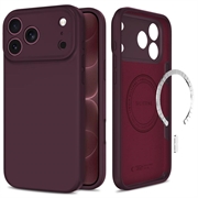Husă din silicon lichid iPhone 17 Pro/18 Pro Tech-Protect - MagSafe compatibil - Burgundia
