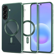 Husă Samsung Galaxy A37 Tech-Protect MagFlex - Compatibilă cu MagSafe - Transparent / Verde de junglă