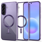 Husă Samsung Galaxy A57 Tech-Protect MagFlex - Compatibilă cu MagSafe - Transparent / Violet de cobalt