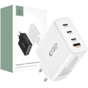 Încărcător de Rețea cu 4 Porturi Tech-Protect NC100W-GAN - 3xUSB-C, USB-A - Alb