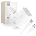 Încărcător de perete Tech-Protect NC20W cu cablu Lightning - alb