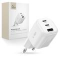 Încărcător de perete Tech-Protect NCA100W-GaN cu 3 porturi, 100W - Alb