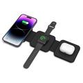 Încărcător Wireless Magnetic Pliabil Tech-Protect QI15W-A24 3 în 1