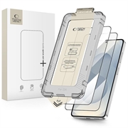 Protector de ecran din sticlă călită Samsung Galaxy S26 Tech-Protect Quick Set+ 2-Pack - Margine neagră
