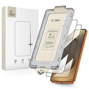 Protector de ecran din sticlă călită Samsung Galaxy S26 Ultra Tech-Protect Quick Set+ 2-Pack - Margine neagră
