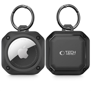 Husă Silicon cu Breloc Apple AirTag - Tech-Protect Rough Pro - Negru