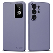 Husă Flip cu slot pentru card Samsung Galaxy S26 Ultra Tech-Protect Smart Clear View - Violet