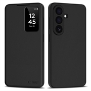 Husă Flip cu slot pentru card Samsung Galaxy A57 Tech-Protect Smart Clear View - Negru