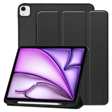 Husă Folio cu trei pliuri iPad Air 13 2024/2025 Tech-Protect SmartCase Pen - Negru