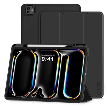 Husă Folio cu trei pliuri iPad Pro 11 2024/2025 Tech-Protect SmartCase Pen - Negru