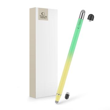 Tech-Protect USP100 Touch Stylus Pen - precis și receptiv - galben / verde