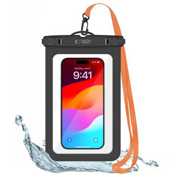 Tech-Protect UWC9 Universal Waterproof Case - 8.9" - Negru / Portocaliu