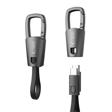 Tech-Protect UltraBoost Kabel USB-C Breloc DNA - 60W PD, 17cm - Iron Gray