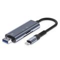 Tech-Protect UltraBoost USB-A/Lightning SD & MicroSD Card Reader - Gri