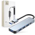 Tech-Protect V0 5-in-1 USB-A Hub - 3xUSB 2.0, USB 3.0, USB-C PD - Gri