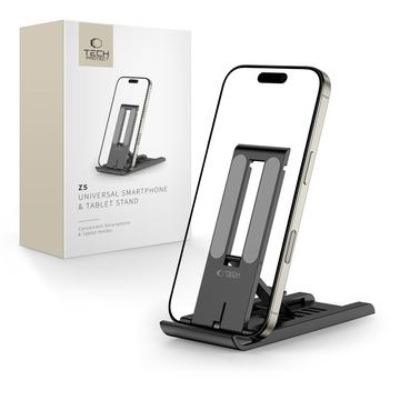 Suport pliabil din aluminiu Tech-Protect Z5 pentru smartphone-uri, tablete și cititoare electronice - 4" - 8.3" - Negru