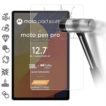 Protector de ecran din sticlă călită Motorola Moto Pad 60 Pro - 9H - Case Friendly - Transparent