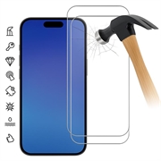 Protector de ecran din sticlă călită iPhone 17 Air - 9H - Case Friendly - 2 Buc. - Transparent
