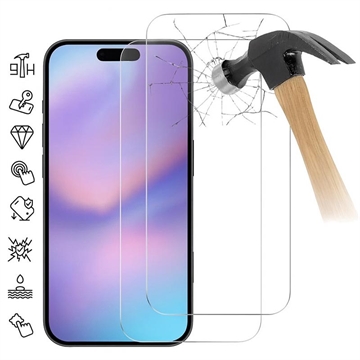 Protector de ecran din sticlă călită iPhone 17 Pro - 9H - Case Friendly - 2 Buc. - Transparent