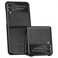 Husă Hibrid Samsung Galaxy Z Flip3 5G - Texturată - Negru