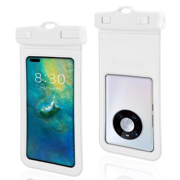 Carcasă impermeabilă IPX8 texturată cu curea - 7" - alb