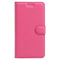 Husă portofel texturată pentru iPhone 7/8/SE (2020)/SE (2022) - roz intens
