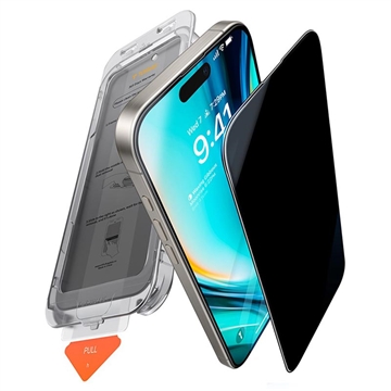 iPhone 16 Pro Max Torras GlassGo Privacy Protector de ecran din sticlă temperată cu ramă Auto-Align