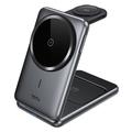 Totu CW-4-W Stație de încărcare wireless magnetică 3 în 1 - 15W - Gri