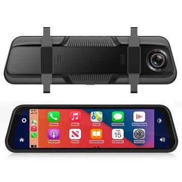 Cameră de bord cu ecran tactil și două lentile cu CarPlay - 9.66" - negru