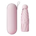 Umbrelă mini pliabilă în 5 părți, cu protecție UV - roz