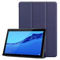 Husă Folio pentru Huawei MediaPad T5 10 Seria Tri-Fold - Albastru închis