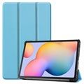 Husă Folio Samsung Galaxy Tab S6 Lite - Tri-Fold - Albastru Deschis
