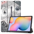 Husă Folio Samsung Galaxy Tab S6 Lite - Tri-Fold - Turnul Eiffel