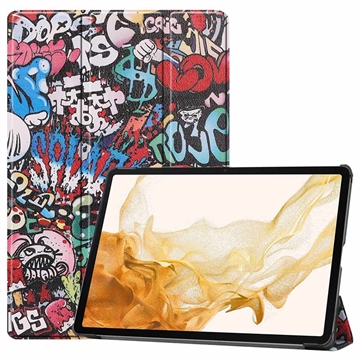 Husă Folio Smart Samsung Galaxy Tab S10+ - Tri-Fold - Graffiti