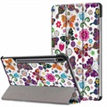 Husă Folio Tri-Fold Samsung Galaxy Tab S7 - Fluturi / Flori