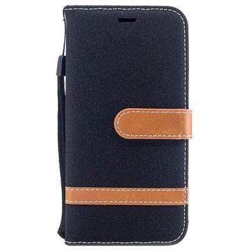 Husă portofel pentru blugi în două tonuri pentru iPhone X / iPhone XS