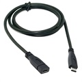 Cablu prelungitor USB 3.1 Type-C / USB 3.1 Type-C - Negru