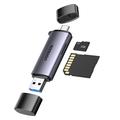 Cititor de carduri SD și microSD Ugreen CM185 USB-A/USB-C - Gri