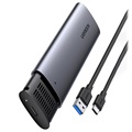 Carcasă SSD M.2 PCIe SATA Ugreen CM400 - USB 3.2 Gen 1 - Gri