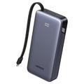 Baterie externă Ugreen PB536 20000mAh cu cablu USB-C încorporat - 45W - Gri
